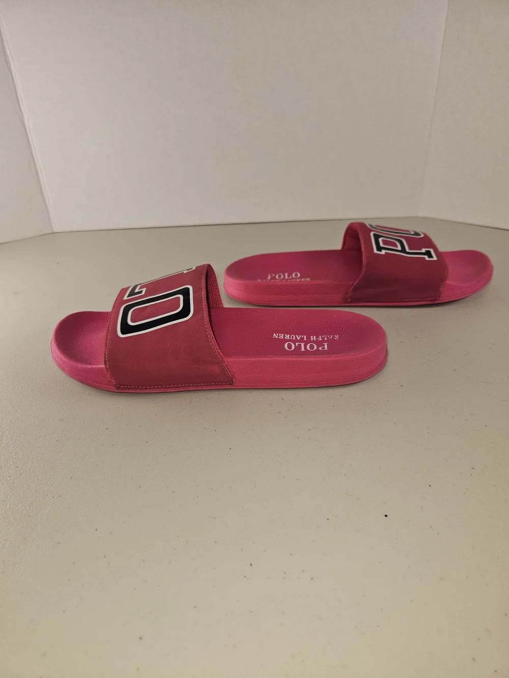 Youth Polo Ralph Lauren Slides Size 4 Hot Pink See Pictures Pre-loved